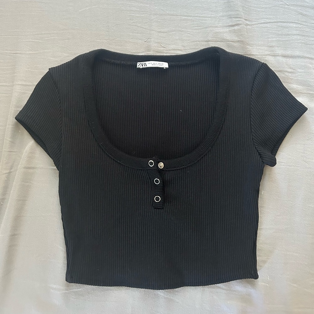 Zara Ribbed Crop Top